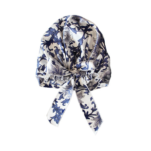 真丝睡帽保暖睡觉秋冬薄遮白发女化疗包头套头巾光头家居厚月子帽