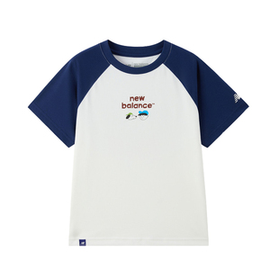 NewBalance NB26夏季新品韩国联名男童女童儿童棉短袖T恤7EG2V013