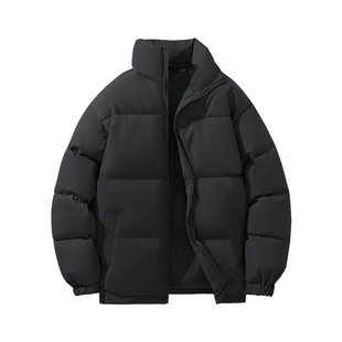 GV真维斯加厚棉服男款冬季2025新款黑色男士冬装外套保暖面包服C