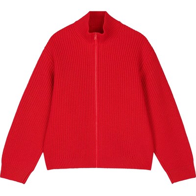 绵羊毛开襟毛衫pomme蓬马