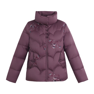 齐黛新中式高级感妈妈羽绒服女2025冬季新款加厚刺绣保暖奶奶外套