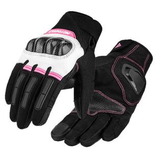 女款摩托车手套骑行装备机车骑士防摔全指触屏真皮碳纤冬季防寒冷