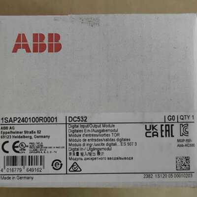 议价全新ABB PLC模块DC532 原装现货1SAP240100R0001  ABBS模拟量输入