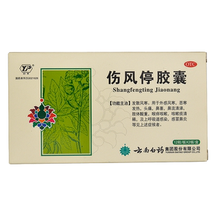 云南白药云丰伤风停胶囊24粒风寒感冒药速效流鼻涕鼻塞咽喉痒咳嗽