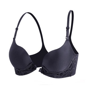 前扣无痕一片式前面扣子聚拢前排搭扣中间打开内衣平胸前开文胸