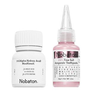 【U先】Nobaton诺巴顿农场粉盐牙膏果酸漱口水亮齿旅行套组