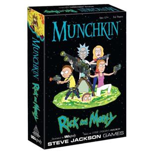 英文版Munchkin Rick And Morty小白牌瑞克与莫蒂休闲益智卡游戏