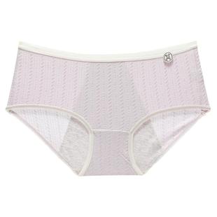 六只兔子A类棉内裤女10A抑菌全棉底裆防漏生理裤中腰全包臀三角裤