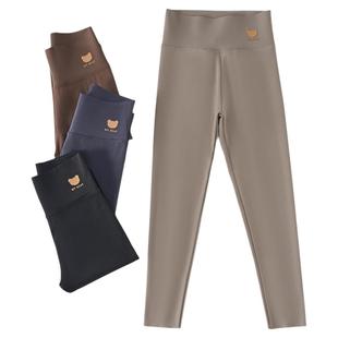 女童鲨鱼裤2025新款女孩薄绒速暖打底裤外穿秋冬儿童瑜伽运动裤子