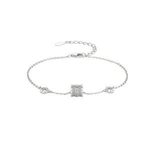 周六福纯银钻光小蛮腰手链女款轻奢小众精致感本命年礼物送女友