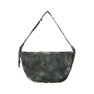 THUG CLUB Bio Army Messenger Bag 迷彩做旧星月logo铆钉单肩包