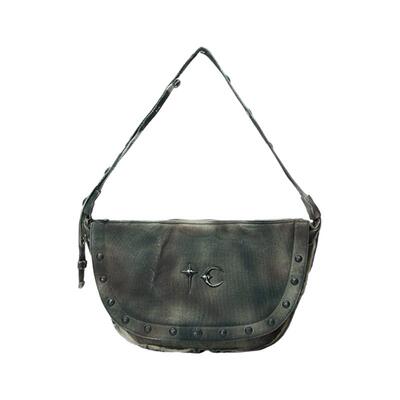 THUGCLUB金属铆钉标志邮差包