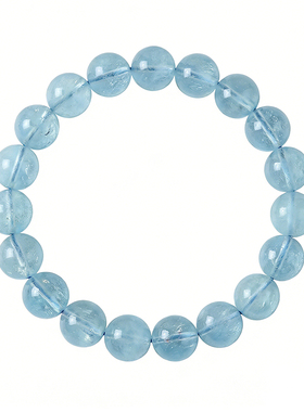 天然海蓝宝10mm本命年手串补水