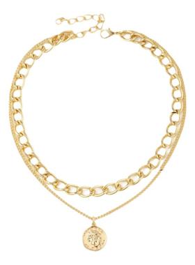 我在他挺好的周雨彤同款金属项链