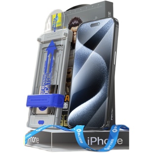 蓝猩适用于苹果15promax钢化膜AR增透太空仓iphone15pro手机膜贴膜神器新款全屏覆盖3d热弯全胶曲面高清防摔