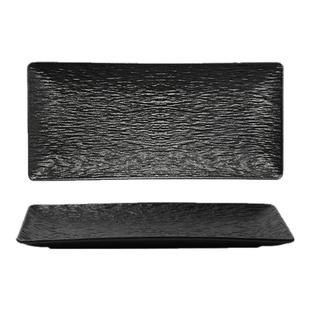 岩石纹陶瓷长方形盘子日式料理烤肉盘烧鸟盘刺身盘寿司盘小吃盘碟