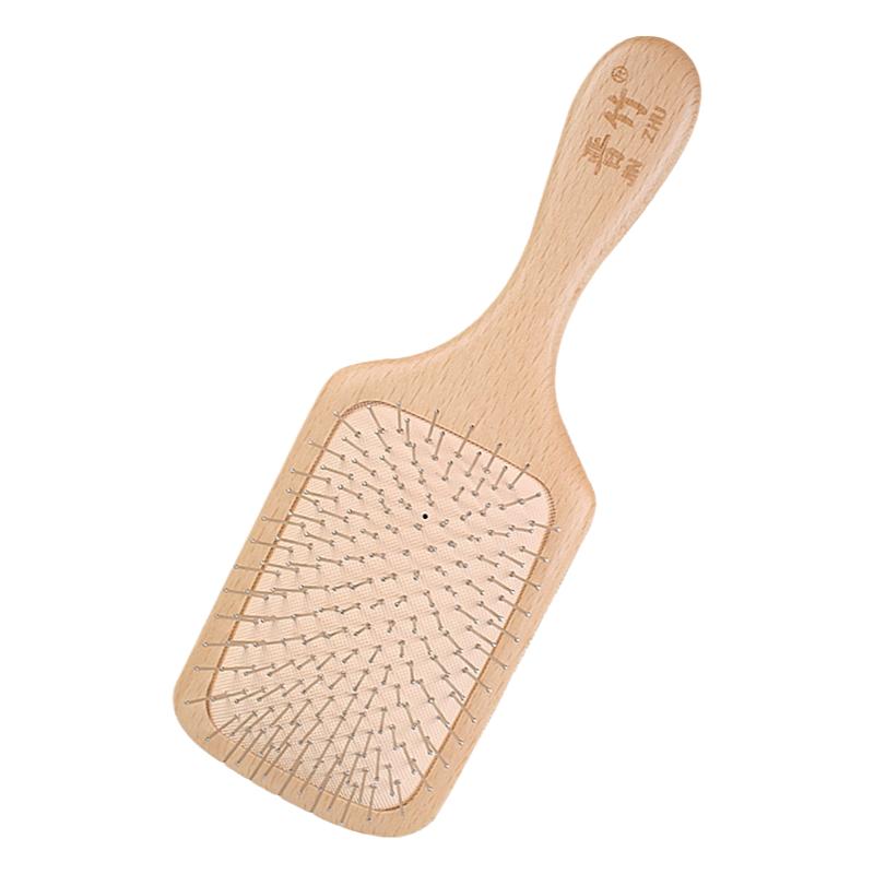 钢针齿气垫梳子卷发梳气囊梳按摩榉木梳子女士家用长发顺发大板梳