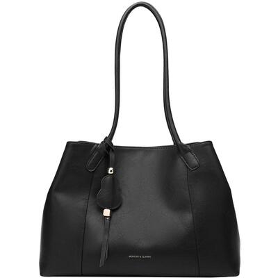 稻草人大容量简约通勤托特包女包