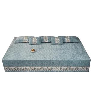 雪尼尔榻榻米床盖高级感轻奢炕盖四季通用被单件防滑跑床单可定制