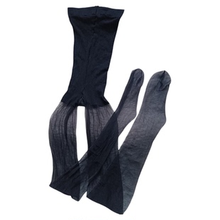 外贸超长型2米高个子超薄型水晶玻璃丝抹胸吊带袜带套开口连裤袜