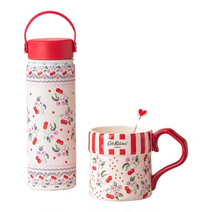 Cath Kidston手提316保温杯陶瓷马克杯便携高颜值水杯领导礼物女