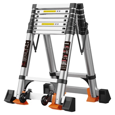 界先锋铝合金人字梯伸缩折叠梯子