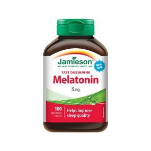 Jamieson健美生褪黑素非软糖退黑素睡眠片褪黑素安瓶melatonin