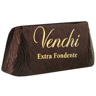 意大利venchi闻绮巧克力Gianduja75%开心果榛子蓝色三角夹心黑巧