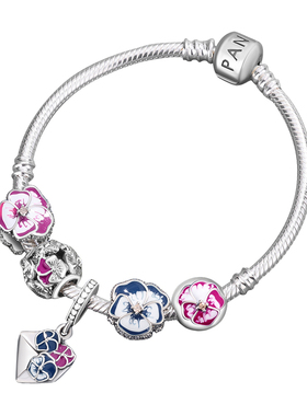 S925纯银繁花似锦手链套装礼物女