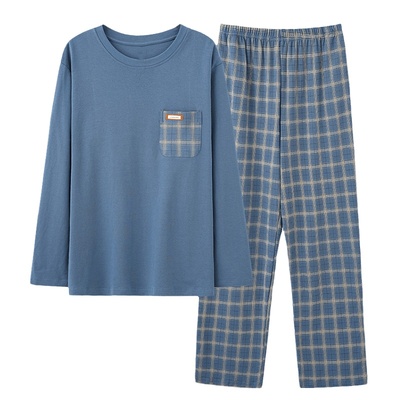 热卖推荐！纯棉长袖长裤睡衣男