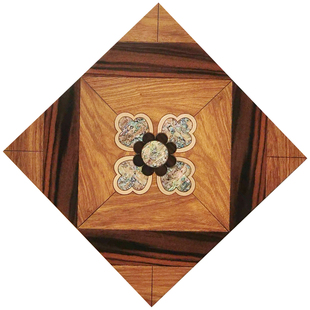 积加多层实木复合拼花地板彩贝酸枝亚花梨地暖环保自然美观客厅