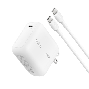 Belkin贝尔金100W氮化镓全协议USB-C充电器兼容UFCS适用苹果17promax华为小米iPad平板笔记本电脑全域快充