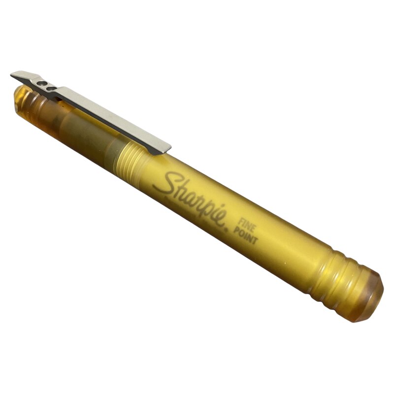 进口Ultem+钛合金战术防卫型记号签字笔水笔美国sharpie马克笔芯
