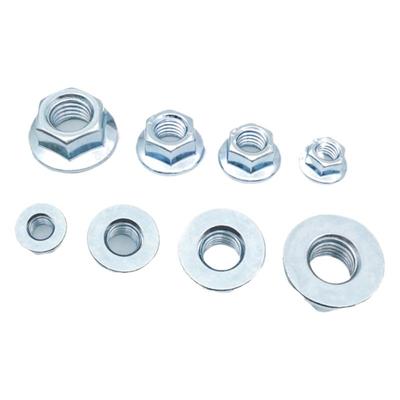 8级高强度镀锌法兰螺母螺帽平底