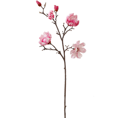 ladylike 中式玉兰花仿真花 客厅餐桌花摆花假花花束桌面插花摆设
