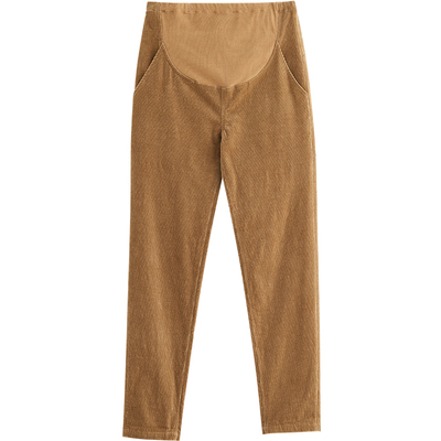 灯芯绒萝卜裤遮肉显瘦老爹孕妇