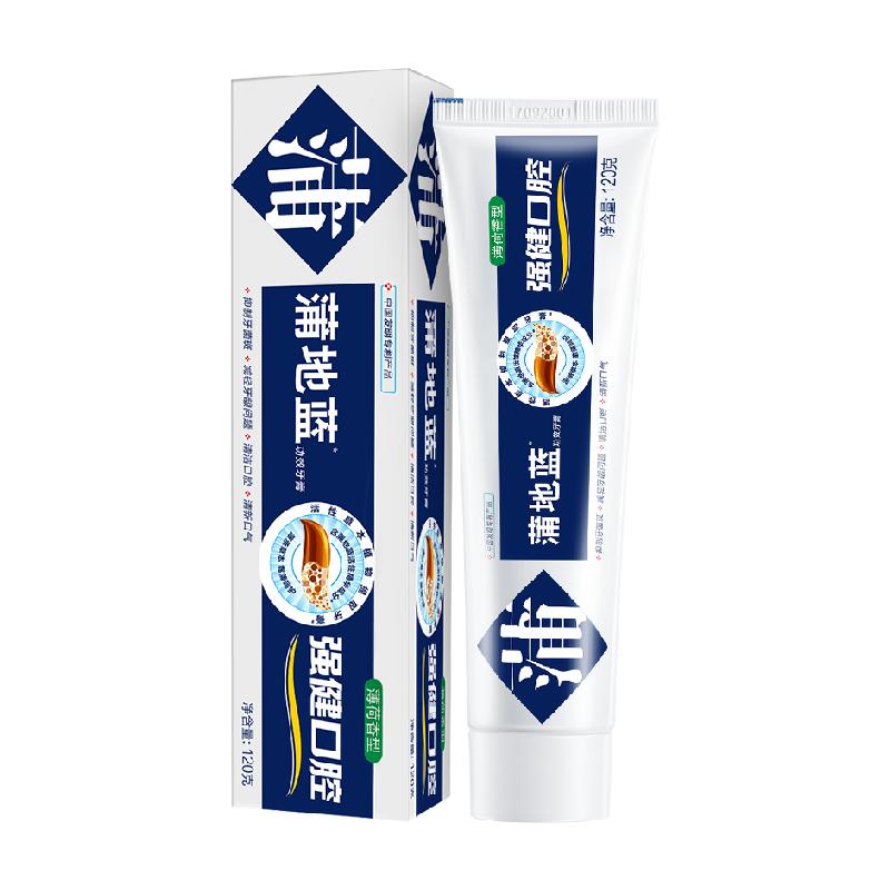 蒲地蓝强健口腔牙膏成人减轻牙龈问题薄荷留兰味清新口气清洁