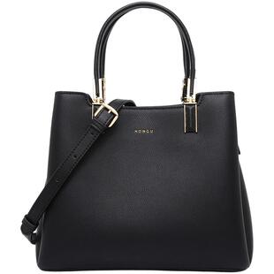 红谷女包包优雅牛皮手提包气质大包质感简约单肩包女斜挎包送礼