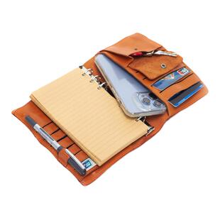 真皮A7活页笔记本 头层植鞣革手账手工制做可替换内页日记会议本