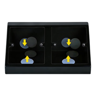 实验室插座底盒桌面插座明装安装盒86斜三角型岛台展厅不锈钢明盒