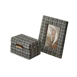 空合 现代简约卧室床头柜相框收纳盒饰品组合 酒店民宿售楼处摆件