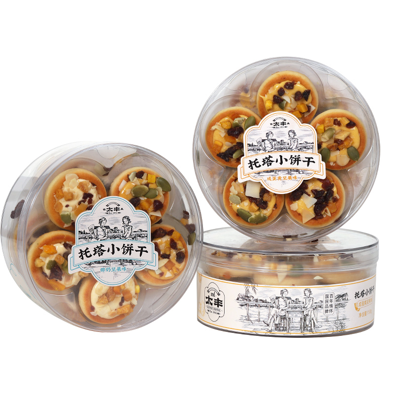 太丰食品坚果饼干咸蛋黄椰奶酥性饼干早餐办公室休闲零食小吃特产