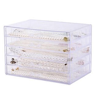 项链专用收纳盒珍珠项链抽屉高档精致长手链珠宝耳环手饰品首饰盒