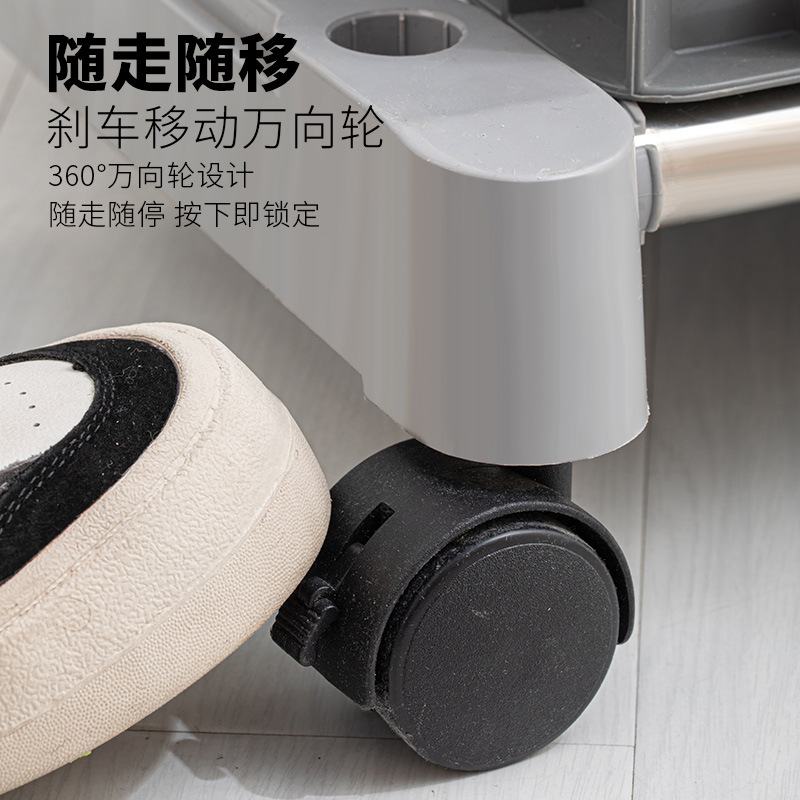 落地式挂钩墩布收纳学校清洁商用工具可移动不锈钢拖把扫把挂架子