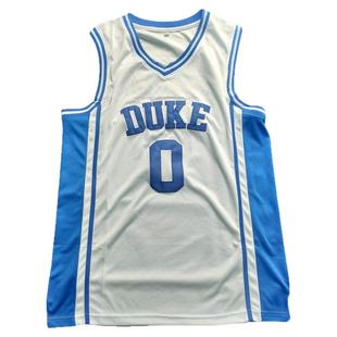 贾里德麦凯恩杜克球衣0号McCain刺绣篮球服背心速干V领魔仙哥美式