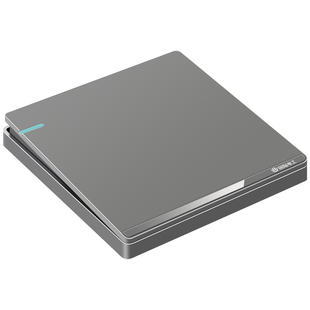 国际电工86型灰色家用暗装墙壁开关面板一开5五孔插座带usb多孔