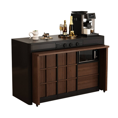 可伸缩岛台餐桌一体家用岩板导台