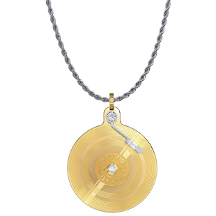 RAWNESS 金唱片项链 黑胶音乐系列 美式爵士乐 ins风潮流毛衣链