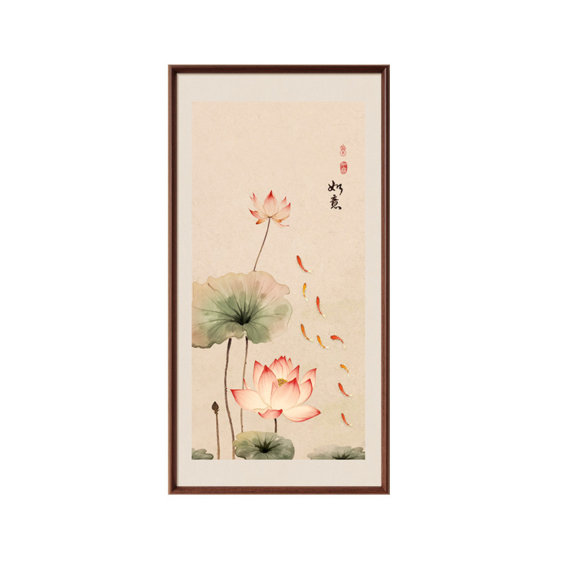 【宋氏美学】荷花九鱼电表箱挂画