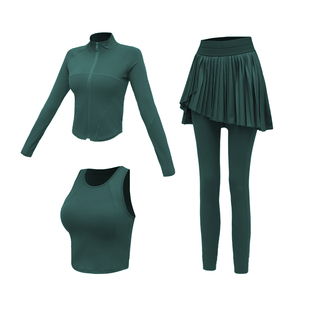 瑜伽服运动套装女2025新款秋冬长袖外套上衣高级感户外跑步训练服